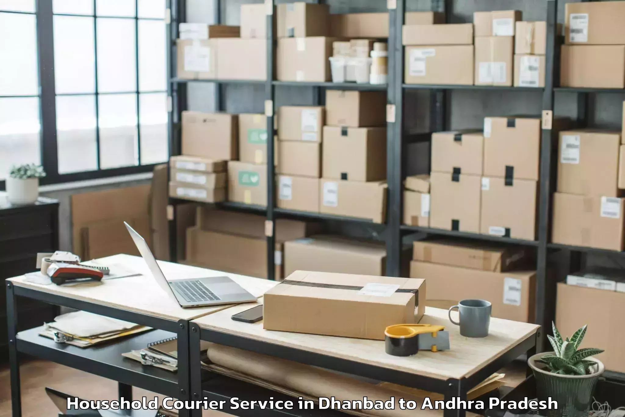 Easy Dhanbad to Amaravati Household Courier Booking